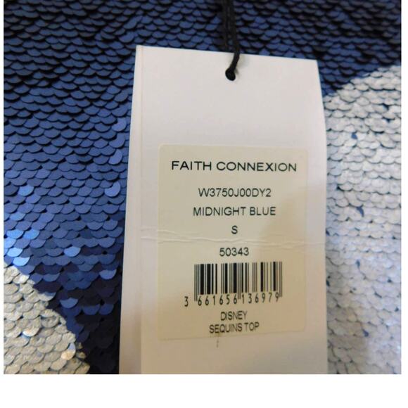 Faith Connexion X Disney Collab All Over Sequin Top Tunic Size Small New - Picture 8 of 13